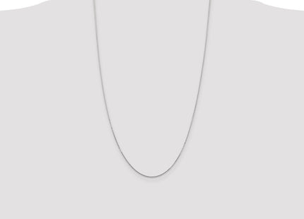 14K White Gold Diamond-cut Round Open Link Cable with Lobster Clasp Chain (Style PEN196-26)