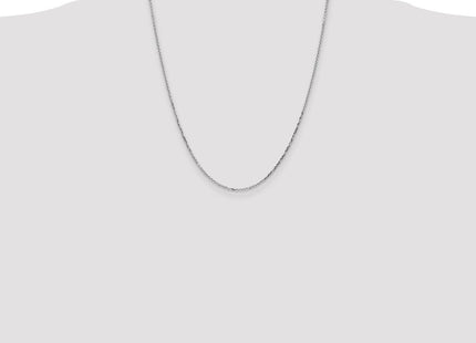 14K white gold anklet