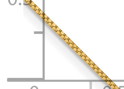 14K . Box with Spring Ring Clasp Anklet, 10 x 0.7mm