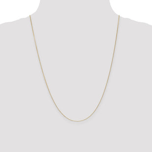 14K Diamond-cut Round Open Link Cable with Lobster Clasp Chain (Style PEN201-24)