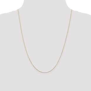 14K Diamond-cut Round Open Link Cable with Lobster Clasp Chain (Style PEN202-24)
