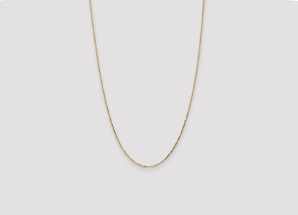 14K Diamond-cut Round Open Link Cable with Lobster Clasp Chain (Style PEN203-26)