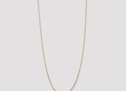 14K Diamond-cut Round Open Link Cable with Lobster Clasp Chain (Style PEN203-30)