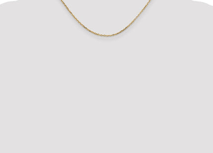 14K Diamond-cut Round Open Link Cable with Lobster Clasp Chain (Style PEN204-16)