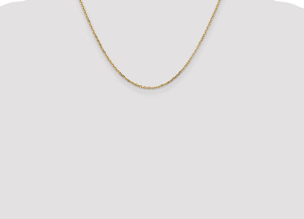 14K Diamond-cut Round Open Link Cable with Lobster Clasp Chain (Style PEN204-18)