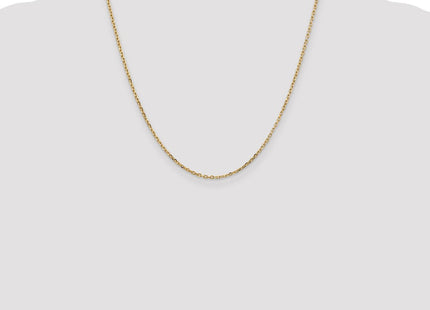 14K Diamond-cut Round Open Link Cable with Lobster Clasp Chain (Style PEN204-20)