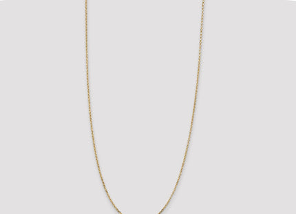 14K Diamond-cut Round Open Link Cable with Lobster Clasp Chain (Style PEN204-30)