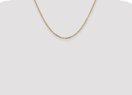 14K Diamond-cut Round Open Link Cable with Lobster Clasp Chain (Style PEN205-18)
