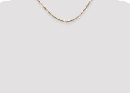 14K Diamond-cut Round Open Link Cable with Lobster Clasp Chain (Style PEN205-20)