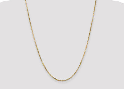 14K Diamond-cut Round Open Link Cable with Lobster Clasp Chain (Style PEN205-24)
