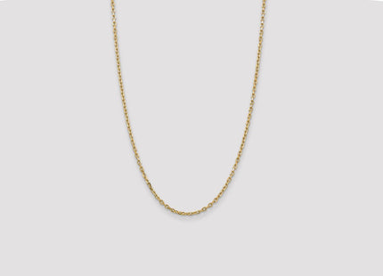 14K Diamond-cut Round Open Link Cable with Lobster Clasp Chain (Style PEN206-26)