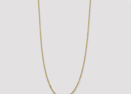 14K Diamond-cut Round Open Link Cable with Lobster Clasp Chain (Style PEN206-30)