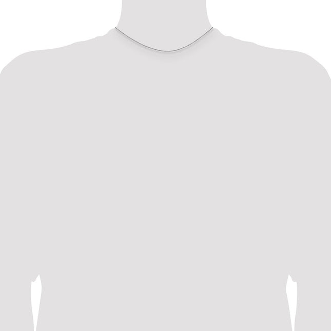14K White Gold Cable with Lobster Clasp Chain, 14 x 1.2mm