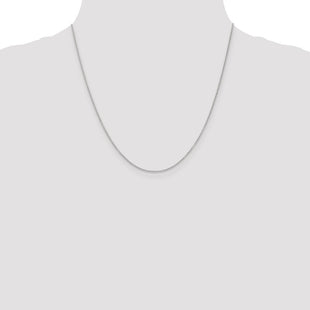 14K White Gold Cable with Lobster Clasp Chain (Style PEN207-20)