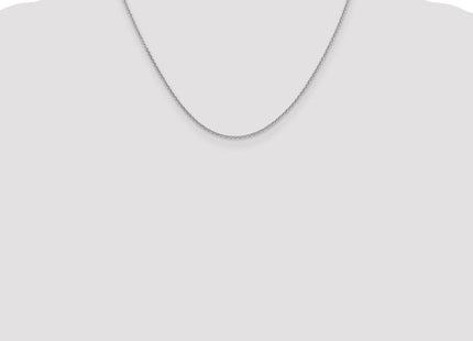 14K White Gold Round Open Link Cable with Lobster Clasp Chain (Style PEN209-18)