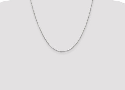 14K White Gold Round Open Link Cable with Lobster Clasp Chain (Style PEN209-20)