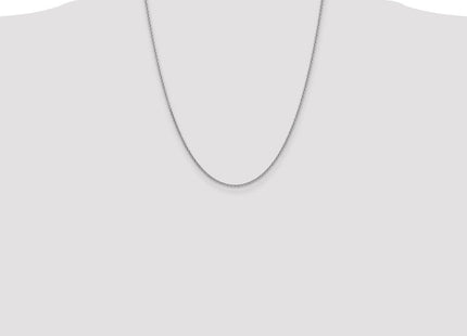 14K White Gold Round Open Link Cable with Lobster Clasp Chain (Style PEN209-22)