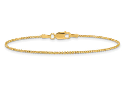 14K Spiga with Lobster Clasp Bracelet, 6 x 1.25mm