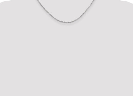14K White Gold Round Open Link Cable with Lobster Clasp Chain (Style PEN210-16)