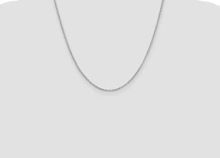 14K White Gold Round Open Link Cable with Lobster Clasp Chain (Style PEN210-20)