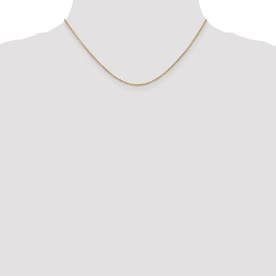 14K Round Open Wide Link Cable with Lobster Clasp Chain