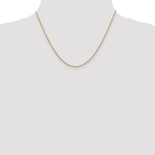 14K Round Open Link Cable with Lobster Clasp Chain (Style PEN215-18)
