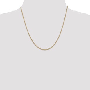 14K Round Open Link Cable with Lobster Clasp Chain (Style PEN215-20)