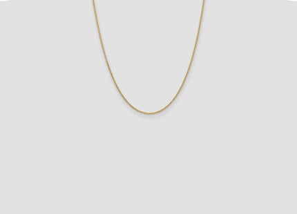 14K Round Open Link Cable with Lobster Clasp Chain (Style PEN215-22)