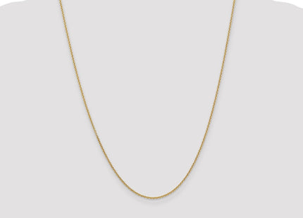 14K Round Open Link Cable with Lobster Clasp Chain (Style PEN215-24)