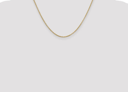 14K Round Open Link Cable with Lobster Clasp Chain (Style PEN216-18)
