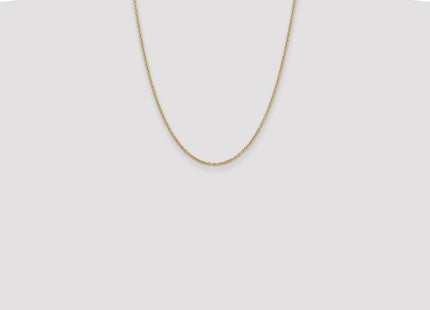 14K Round Open Link Cable with Lobster Clasp Chain (Style PEN216-22)