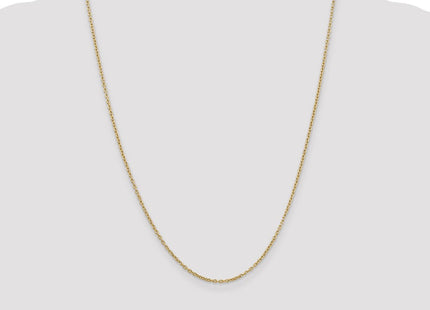 14K Round Open Link Cable with Lobster Clasp Chain (Style PEN216-24)