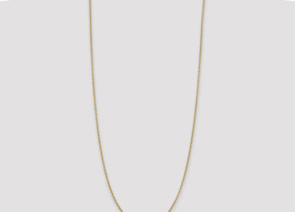 14K Round Open Link Cable with Lobster Clasp Chain (Style PEN216-30)