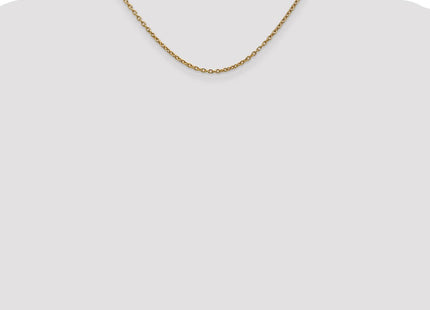 14K Round Open Link Cable with Lobster Clasp Chain (Style PEN217-16)