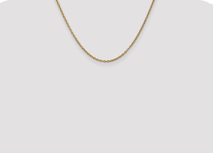14K Round Open Link Cable with Lobster Clasp Chain (Style PEN217-18)