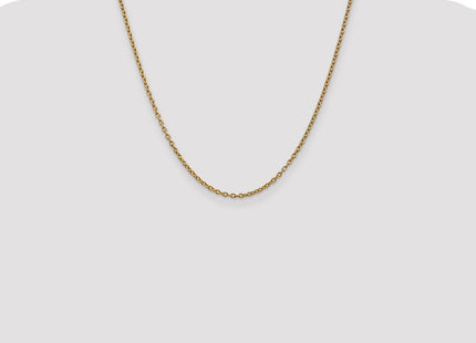 14K Round Open Link Cable with Lobster Clasp Chain (Style PEN217-20)