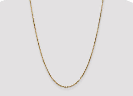 14K Round Open Link Cable with Lobster Clasp Chain (Style PEN217-24)