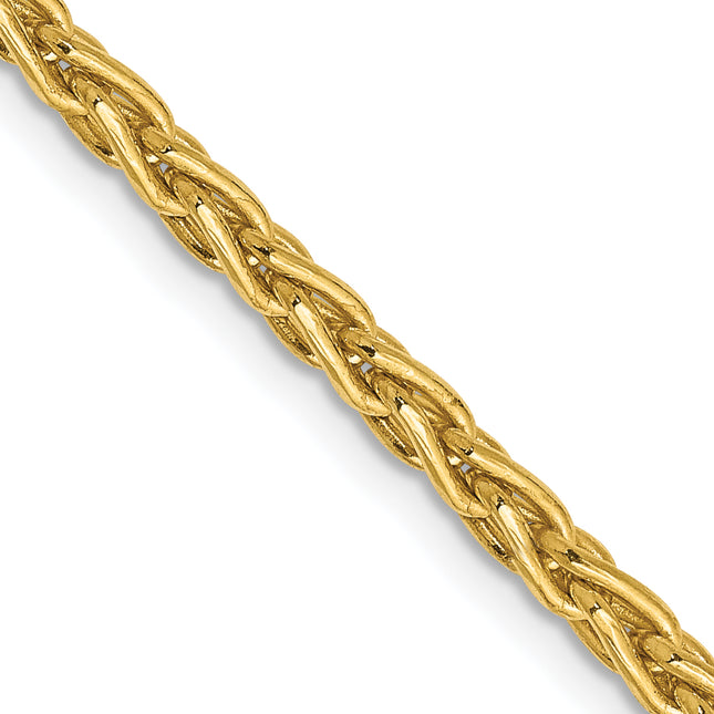 14k Parisian Wheat with Lobster Clasp Chain, 16 x 3mm