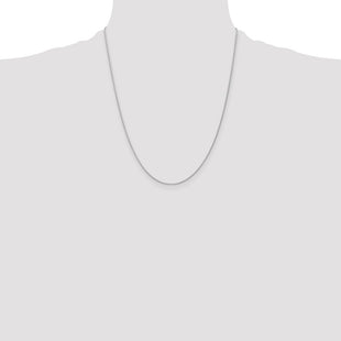 14K White Gold Parisian Wheat with Lobster Clasp Chain (Style PEN260-22)