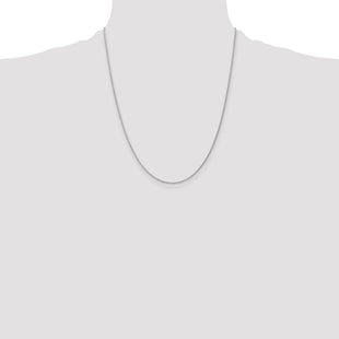 14K White Gold Parisian Wheat with Lobster Clasp Chain (Style PEN261-22)