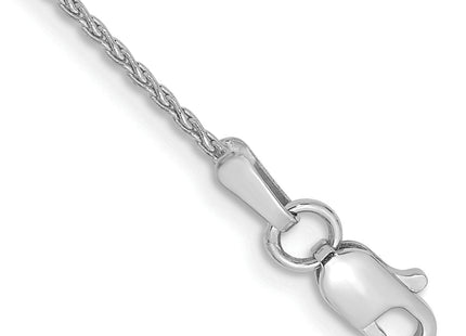 14K White Gold Parisian Wheat with Lobster Clasp Bracelet, 1 x 1.2mm