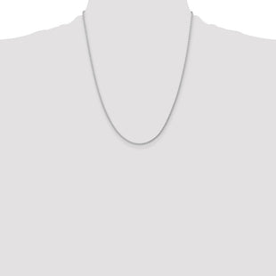 14K White Gold Parisian Wheat with Lobster Clasp Chain (Style PEN263-22)