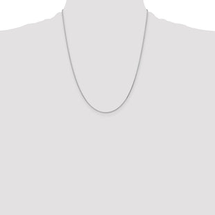 14K White Gold Diamond-cut Parisian Wheat with Lobster Clasp Chain (Style PEN269-22)