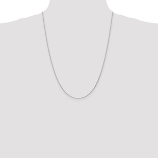 14K White Gold Diamond-cut Parisian Wheat with Lobster Clasp Chain (Style PEN269-24)