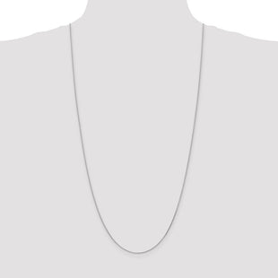 14K White Gold Diamond-cut Parisian Wheat with Lobster Clasp Chain (Style PEN269-30)