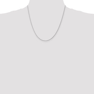 14K White Gold Diamond-cut Parisian Wheat with Lobster Clasp Chain (Style PEN270-20)