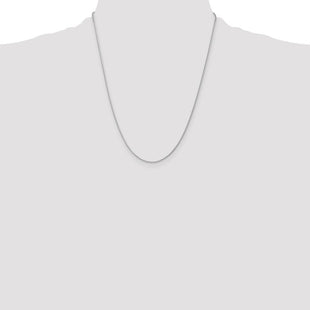 14K White Gold Diamond-cut Parisian Wheat with Lobster Clasp Chain (Style PEN270-22)