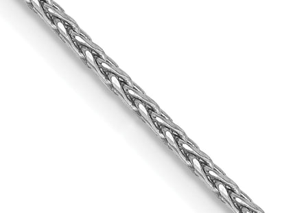 14K White Gold Diamond-cut Parisian Wheat with Lobster Clasp Chain, 16 x 1.4mm