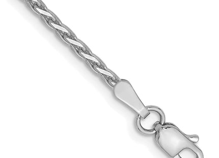 14K White Gold Diamond-cut Parisian Wheat with Lobster Clasp Bracelet (Style PEN271-7)