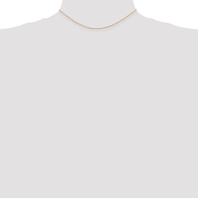14K . Diamond-cut Parisian Wheat with Lobster Clasp Chain, 14 x 0.8mm